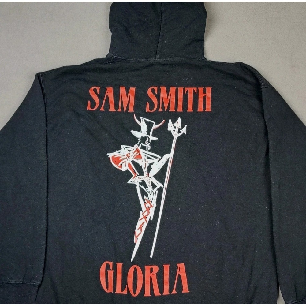 Sam Smith Hoodie Adult Large 22x27 Black GLORIA Pullover Pouch Pocket